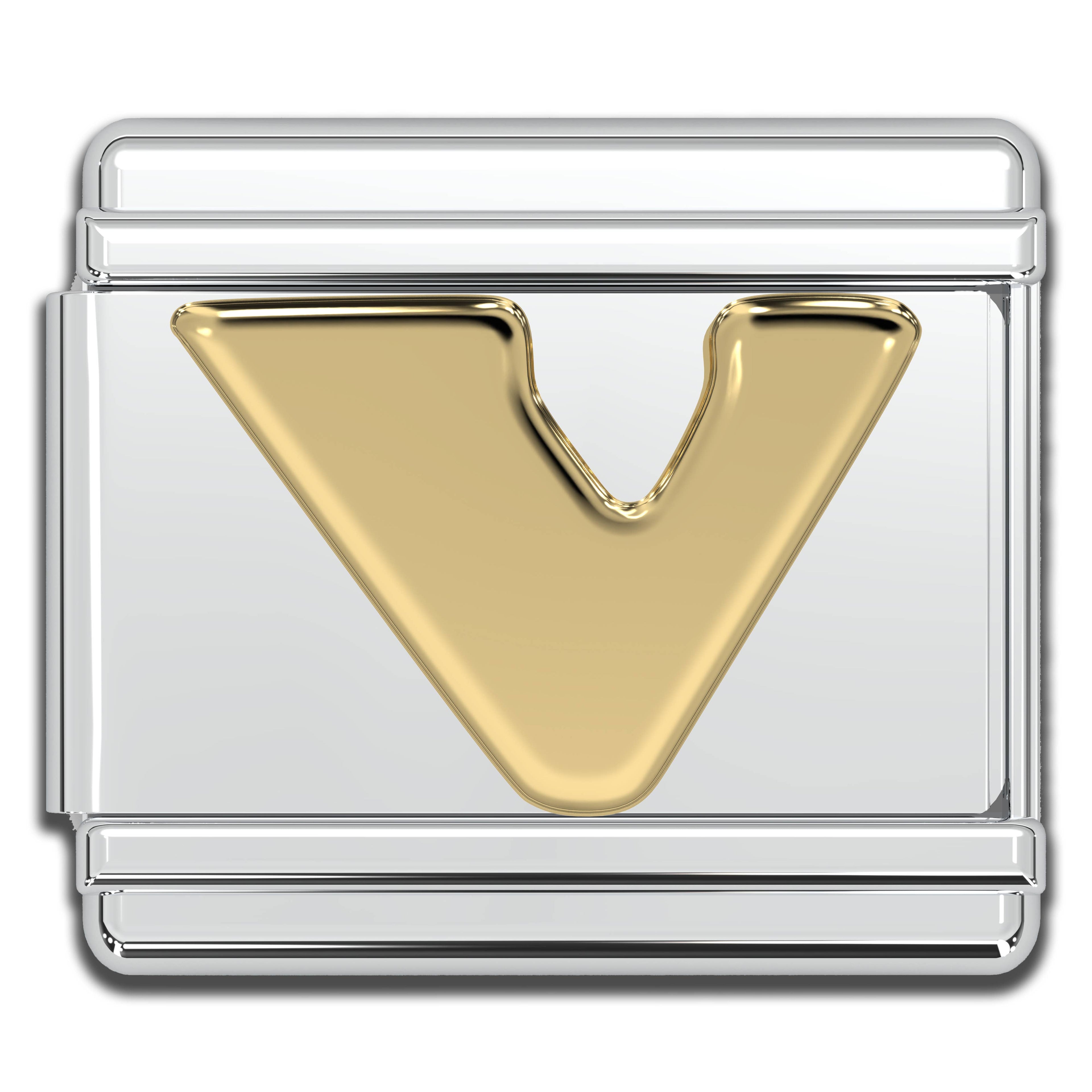Italian Charm Letters A-Z - 9mm Gold Bracelet Charms