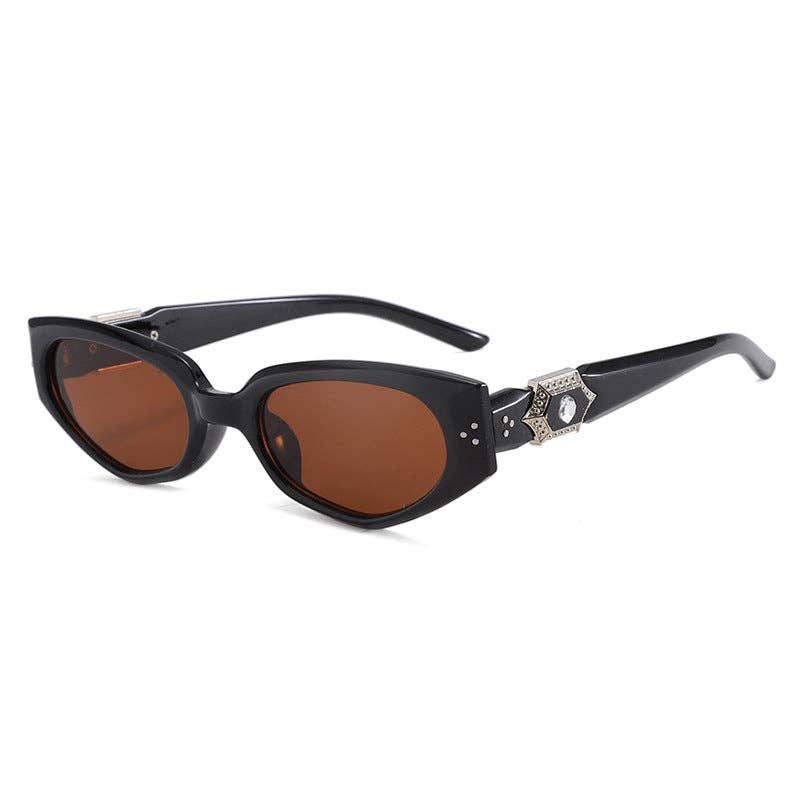 Retro Black Cat Eye Sunglasses for Women Stylish Outdoor Wear
