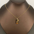 CZ Inlaid '11:11' Charm 18K Gold Plated S.Steel Necklace - FGS