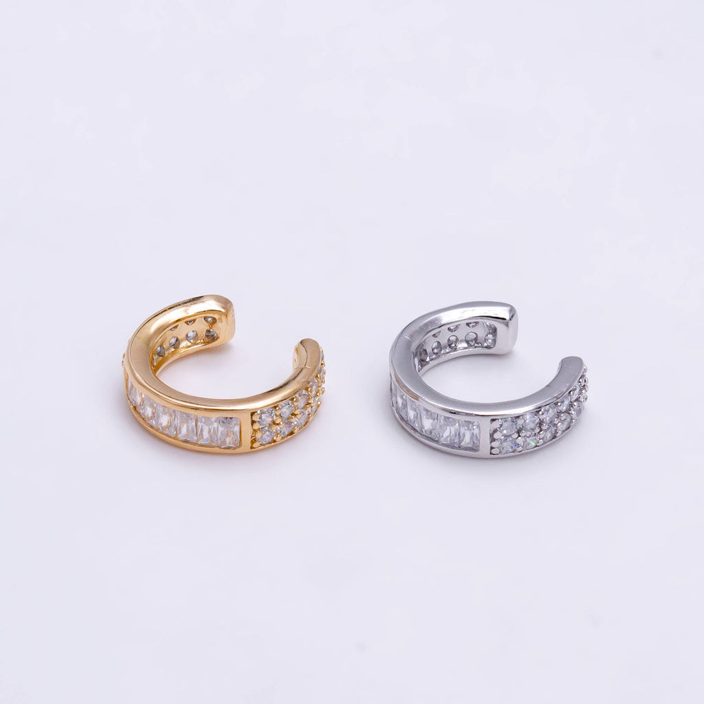 Gold & Silver Ear Cuff With Cubic CZ AI060 AI061