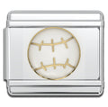 Italian Charm Bracelet Charms - 9mm Baseball Sports Links