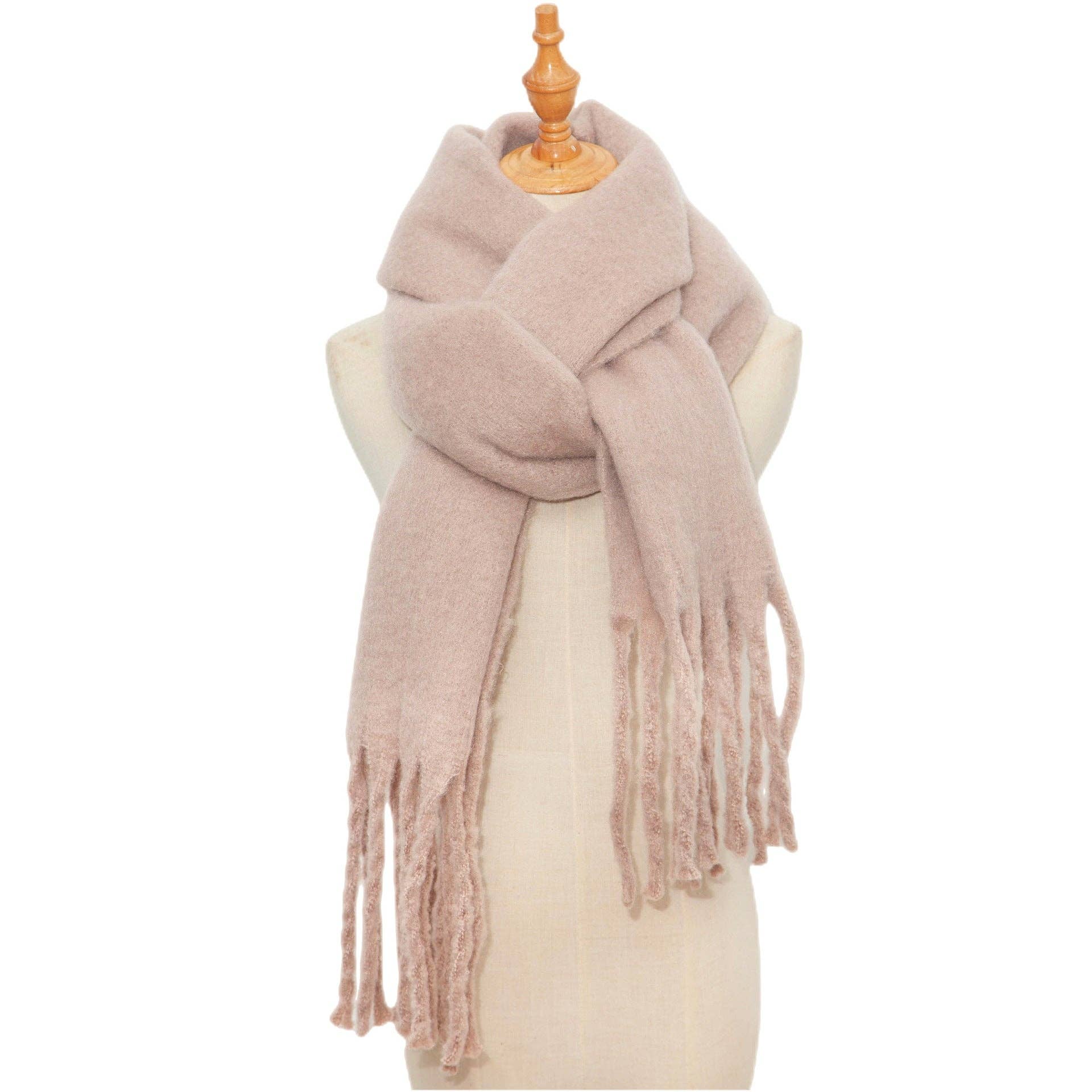 Solid Color Simple Tassel Scarves DPKS1011