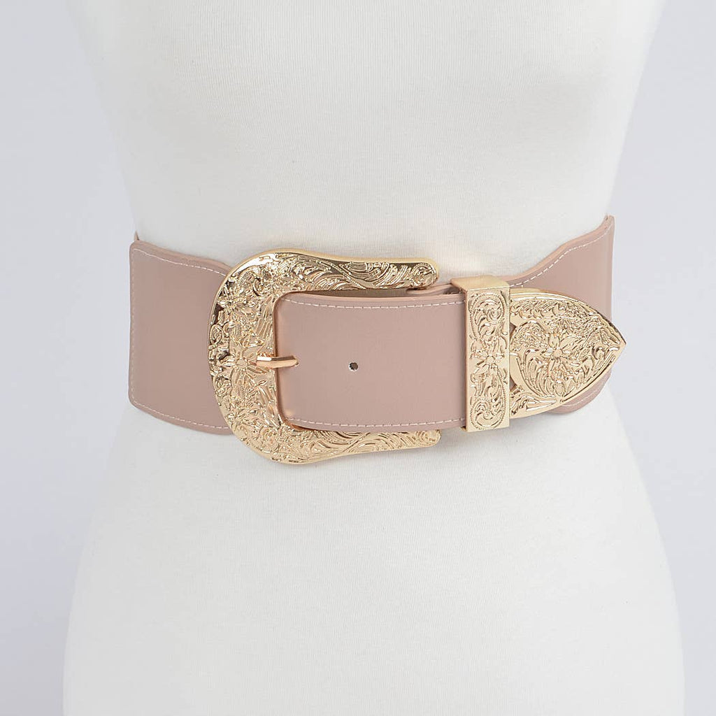 Wide Multi Metal Elastic Belt