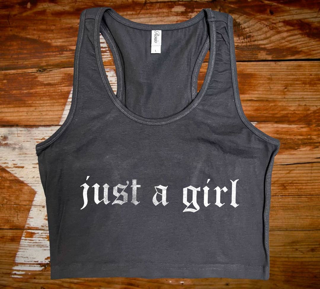 Just a Girl Crop Tank Top