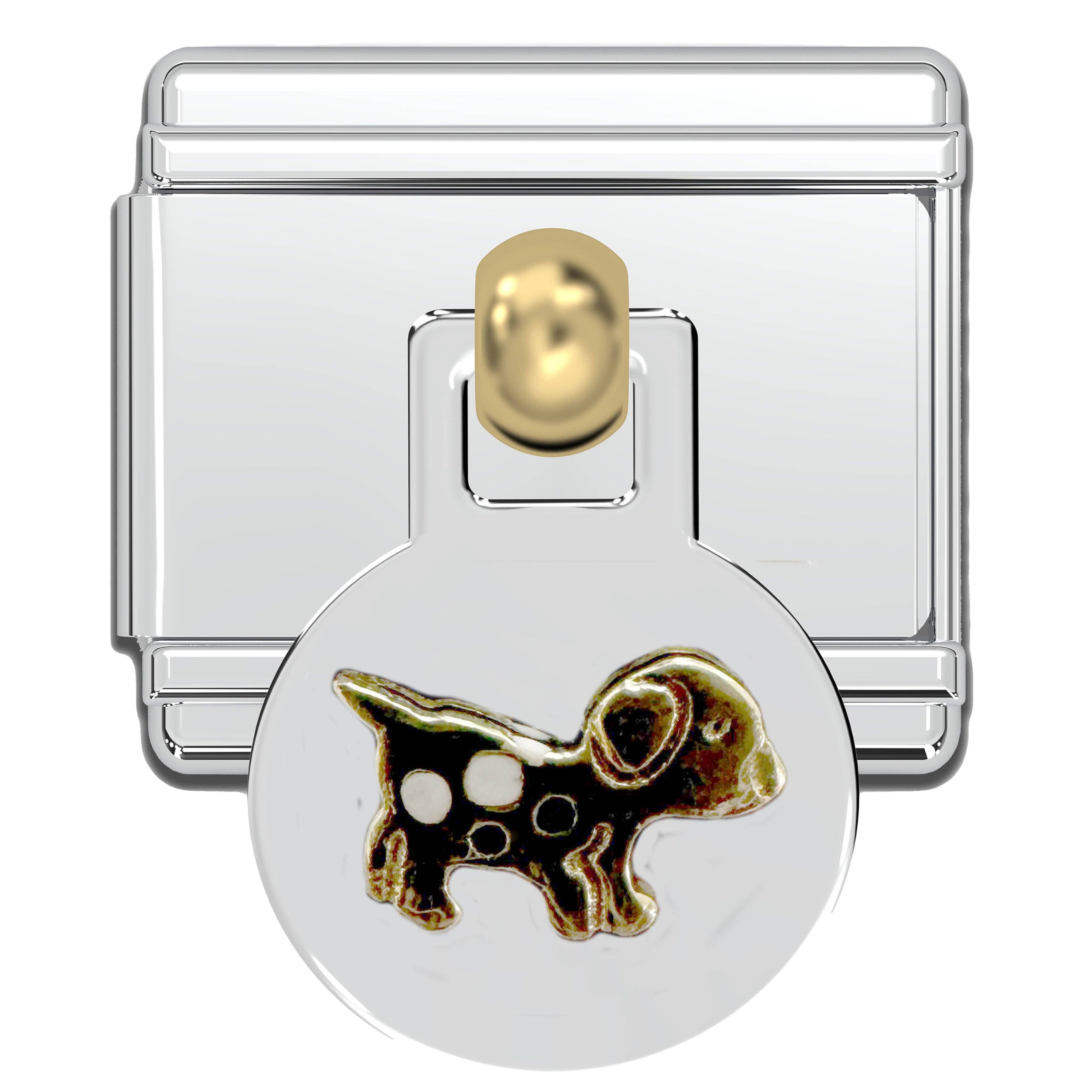 Italian Bracelet Charm - Puppy Dog 9mm Dangle Links