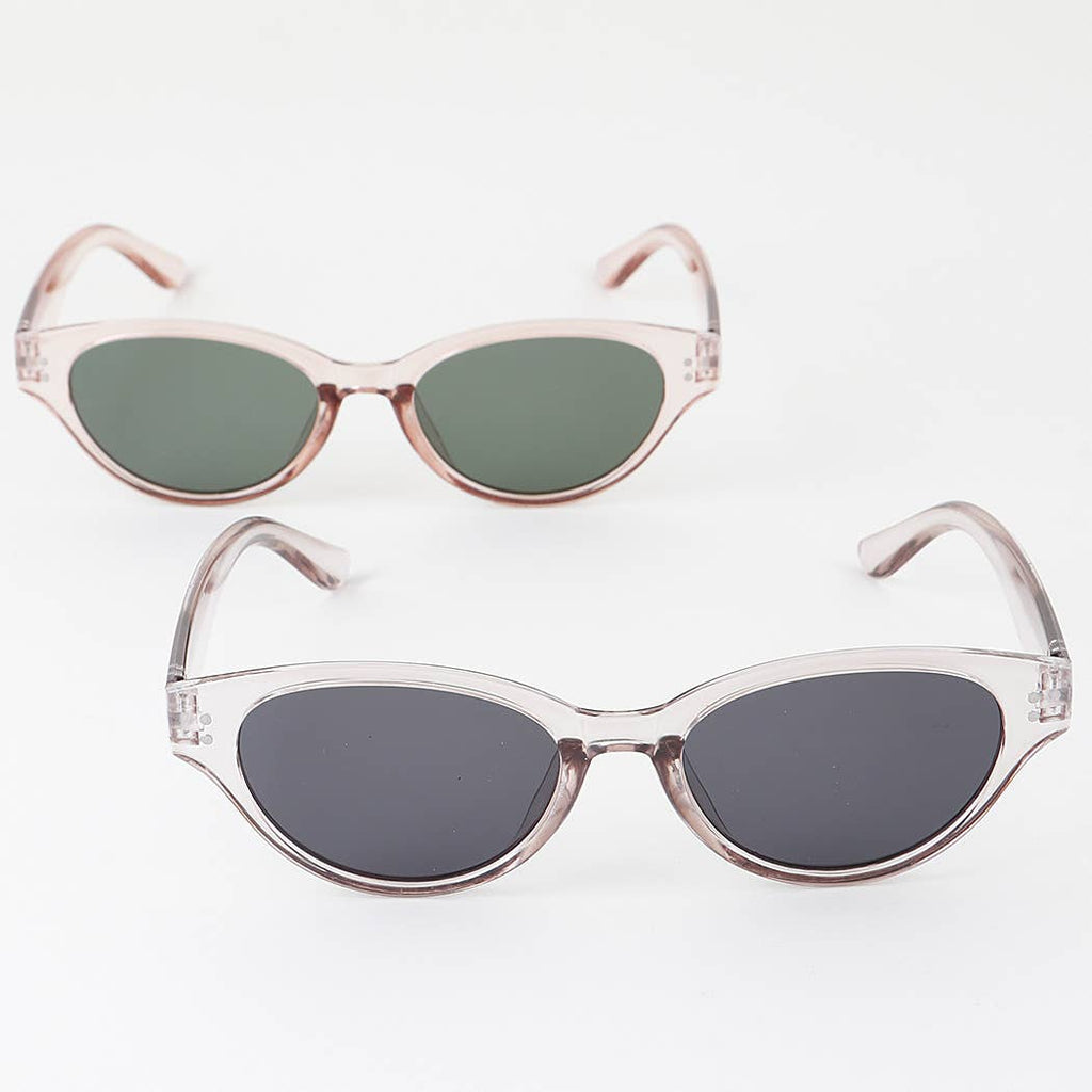 Double Bolted Oval Sunglasses