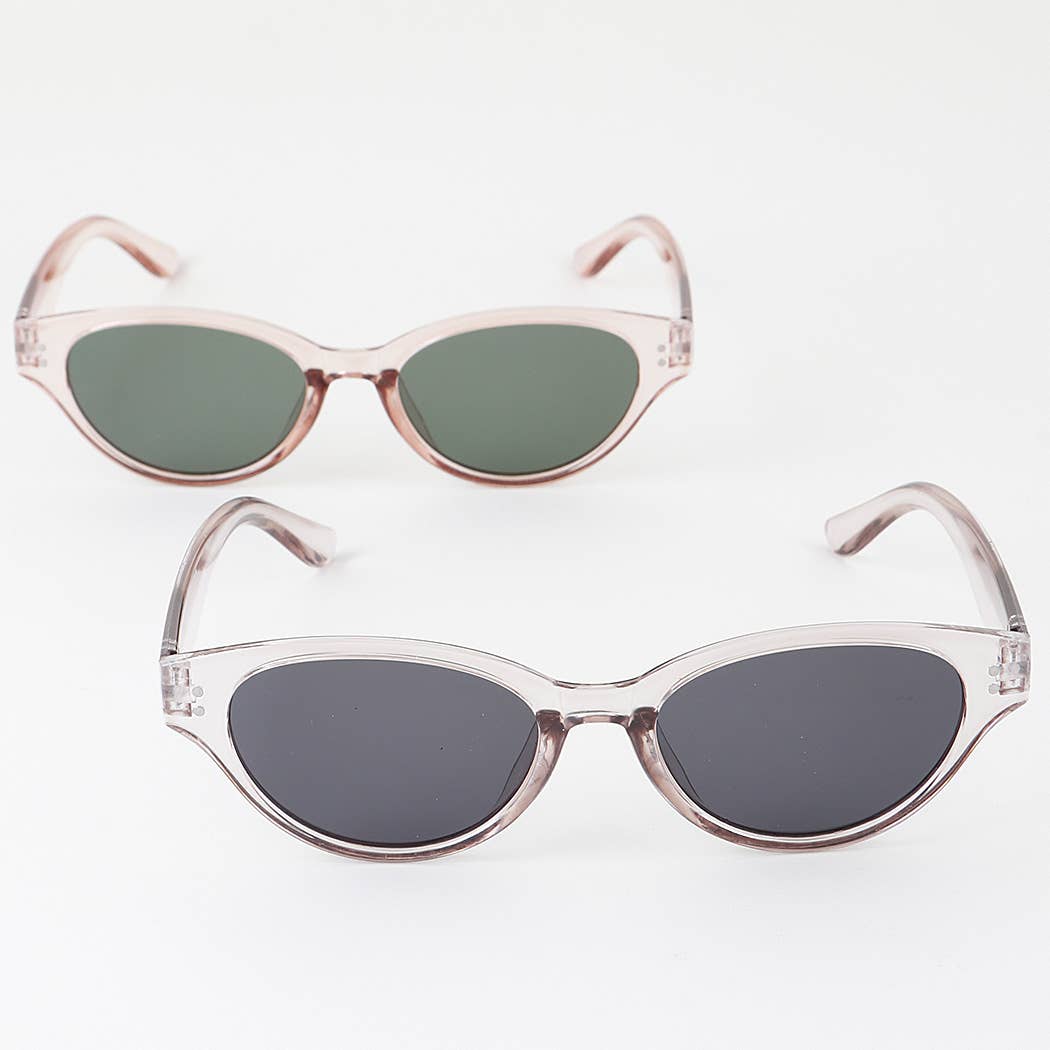 Double Bolted Oval Sunglasses