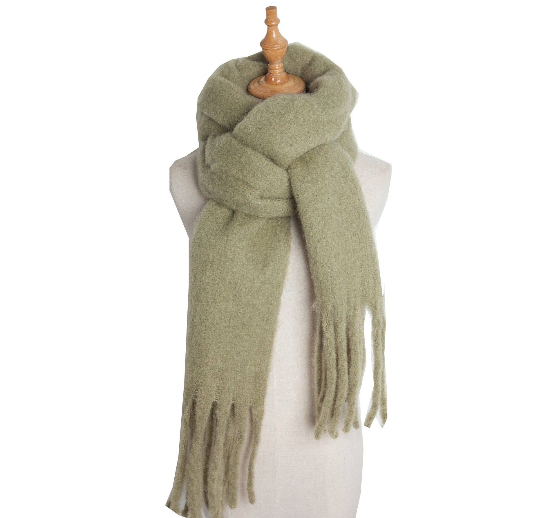 Solid Color Simple Tassel Scarves DPKS1011