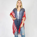 American Flag Print Kimono
