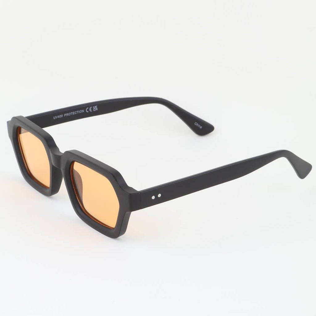 Simple Tinted Geometric Cut Sunglasses