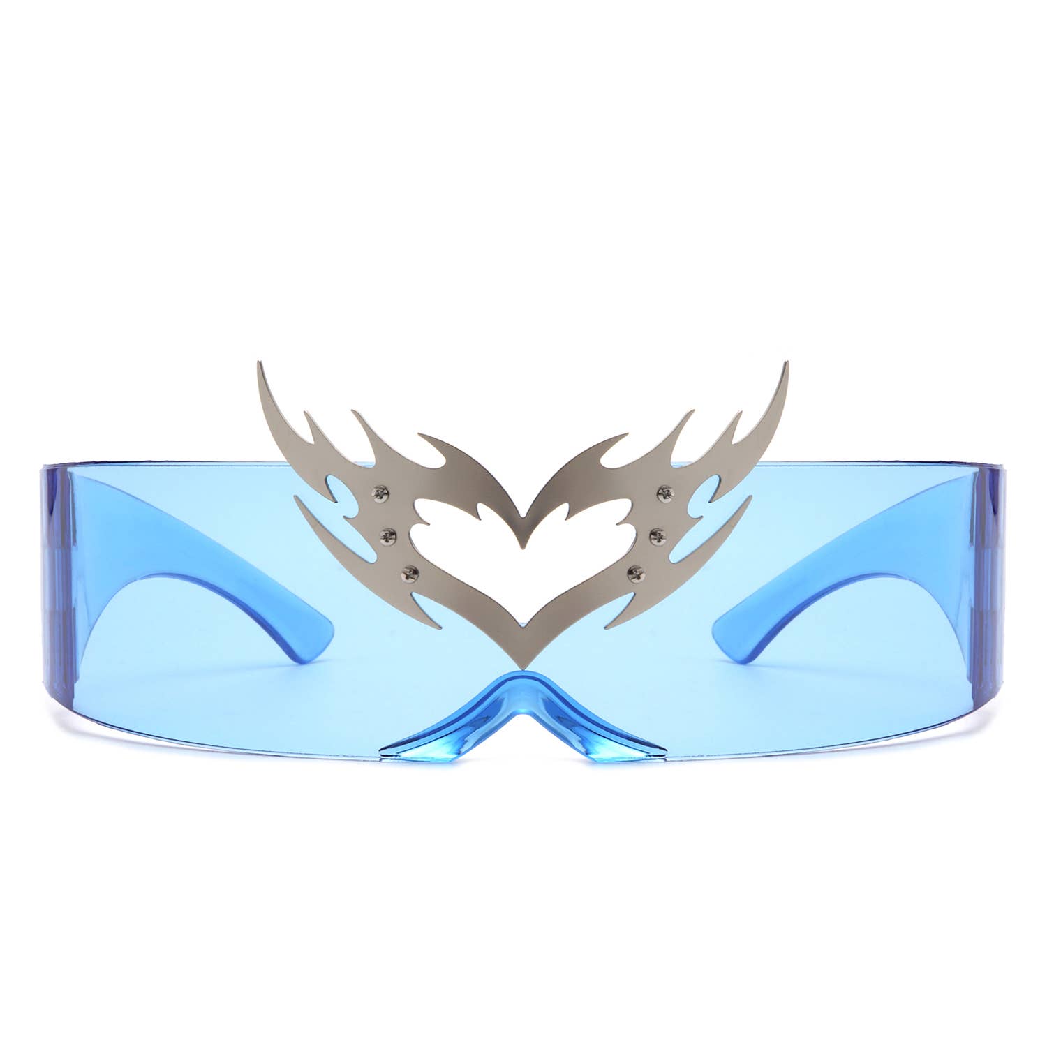 Futuristic Cyclops Wraparound Translucent Crown Sunglasses