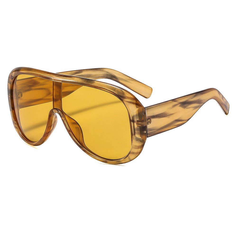 Trendy Oversized Sunglasses for Women with Geometric Design