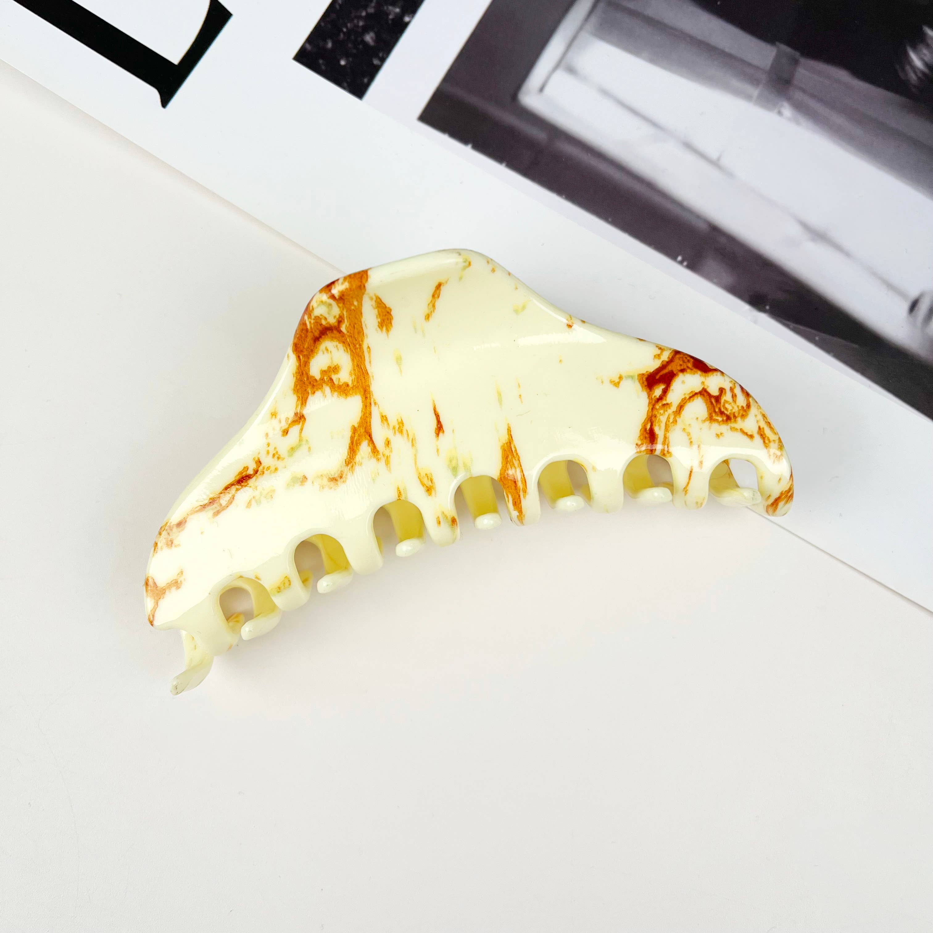 4.5" Over Size Triangle Marbled Hair Claw Clips