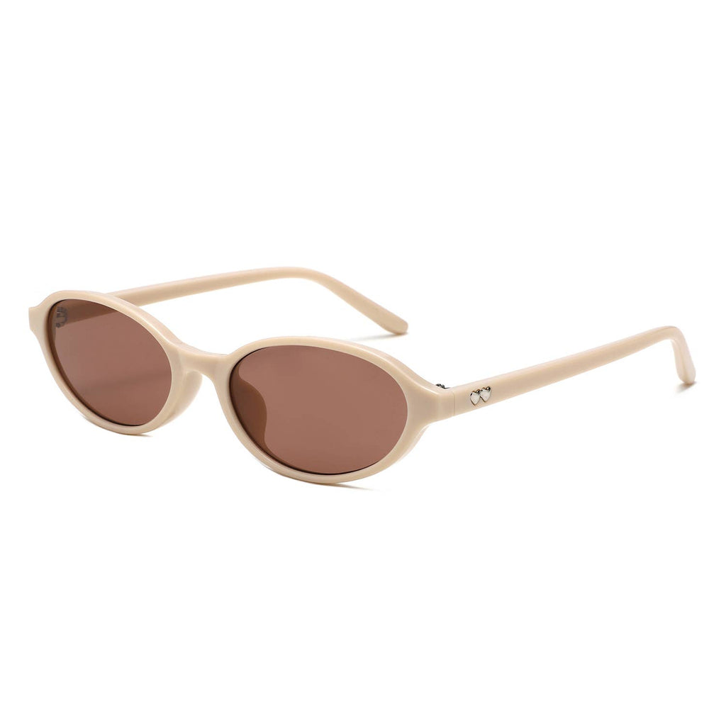 Retro Oval Slim Frame Unisex Fashion Sunglasses