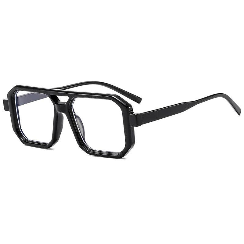 Vintage Pilot Style Rectangle Sunglasses for Women and Men