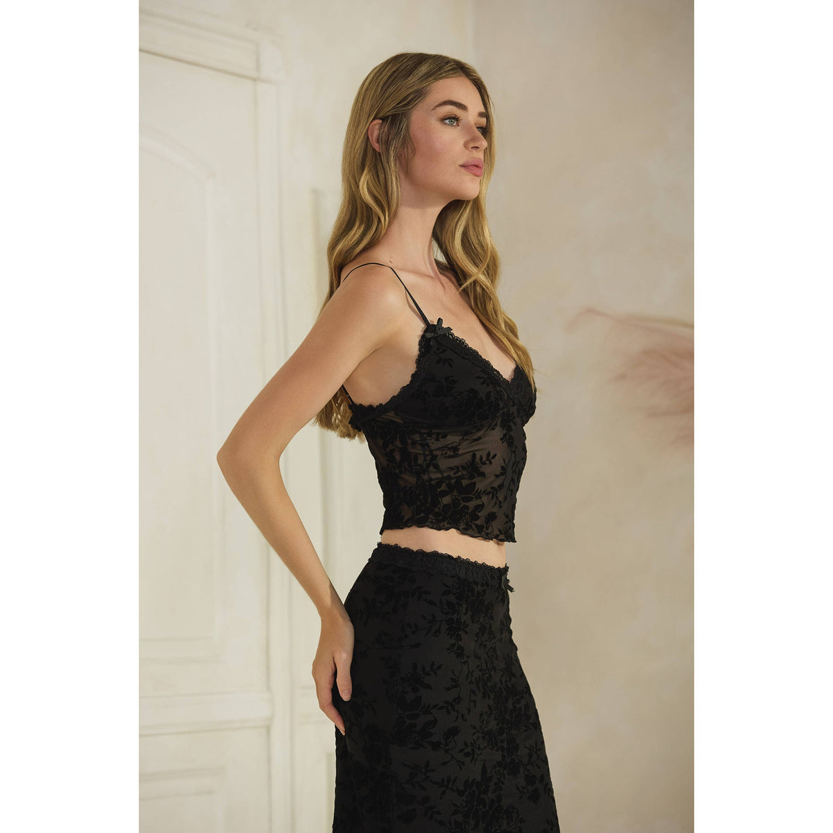 Dinner Plans Mesh Cami Top