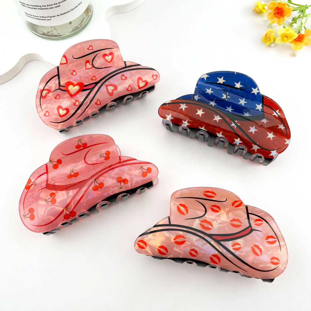 Cartoon Juice Can Print Hair Claw Clip