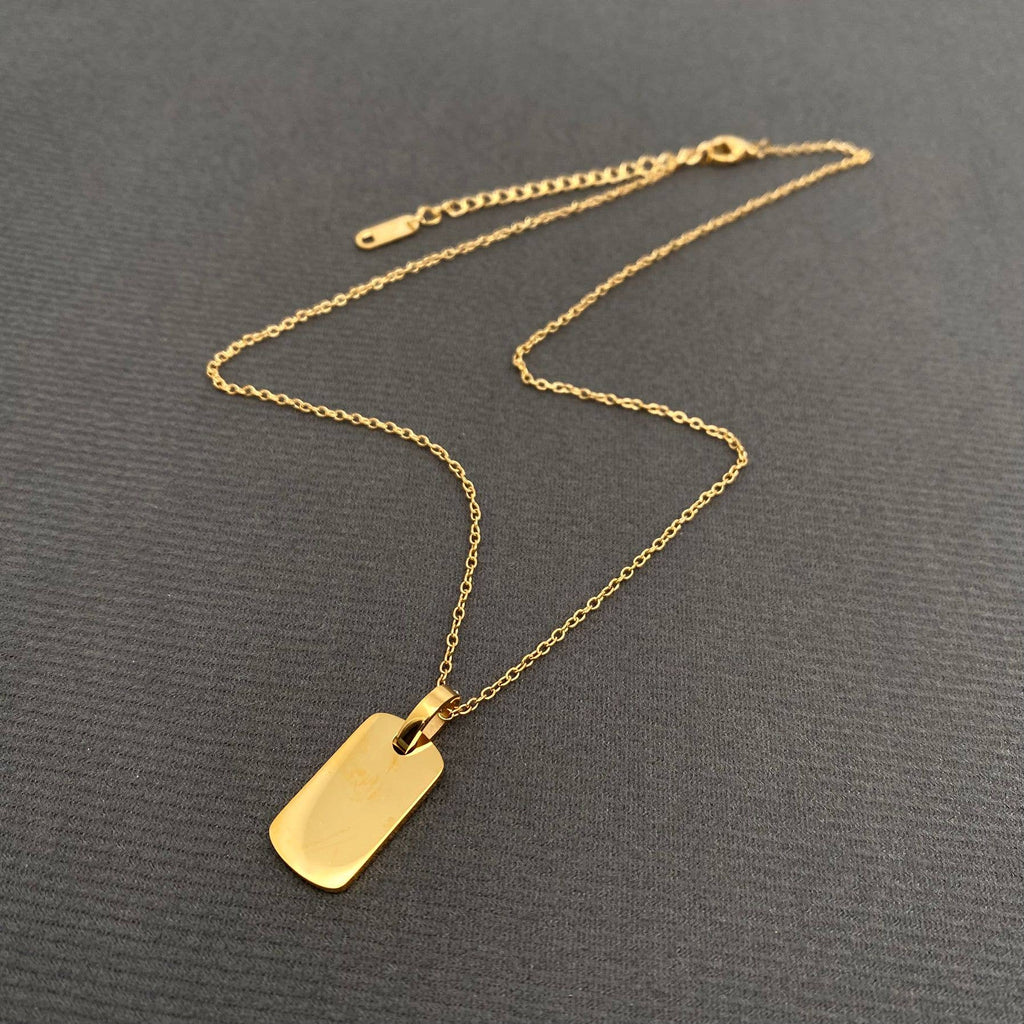 CZ Inlaid '11:11' Charm 18K Gold Plated S.Steel Necklace - FGS