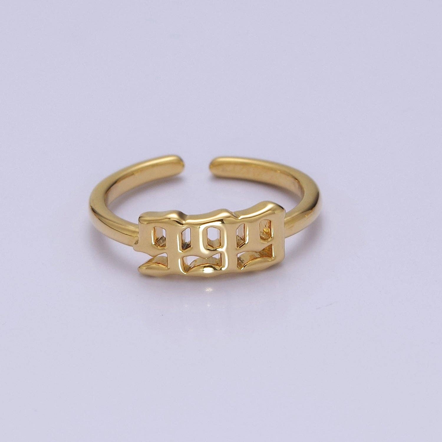 Dainty Angel Number Ring, Minimalist Gold Filled Ring Unisex