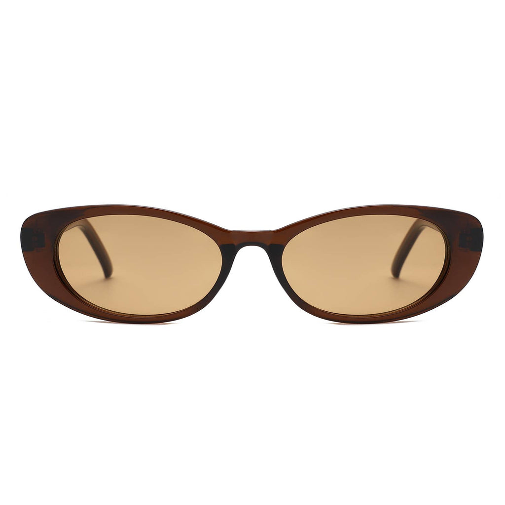 90s Slim Oval Nararow Women Fashion Sunglasses