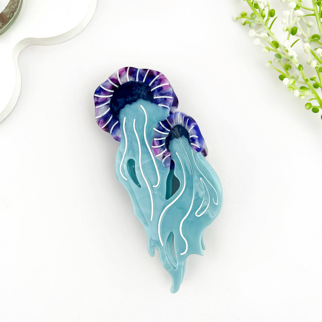 Graceful Jellyfish Acetate Hair Claw Clip