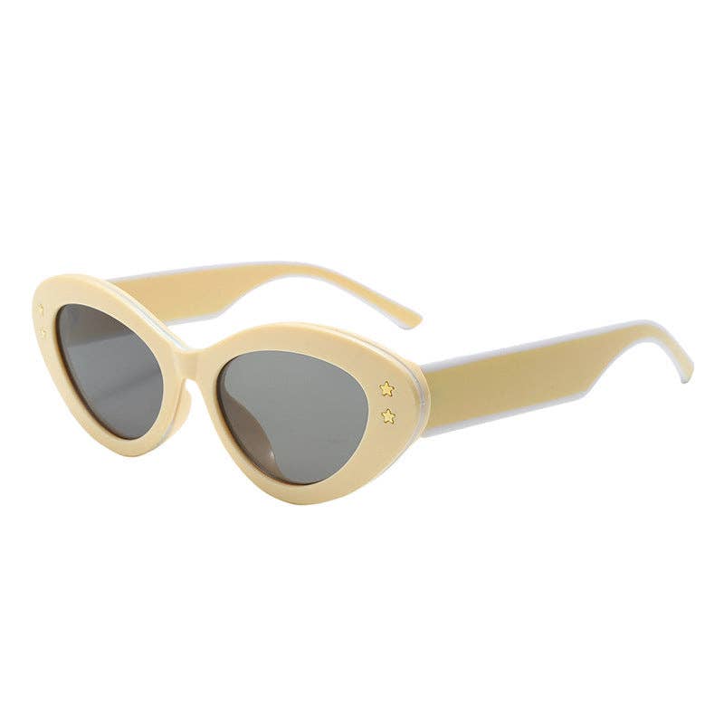 Oval Frame Cat-Eye Sunglasses Stylish UV400 Protection