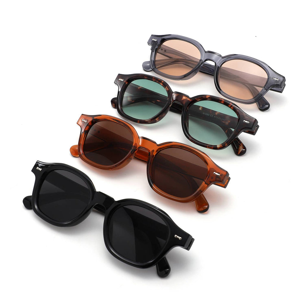 Classic Round Thick Frame Modern Sunglasses