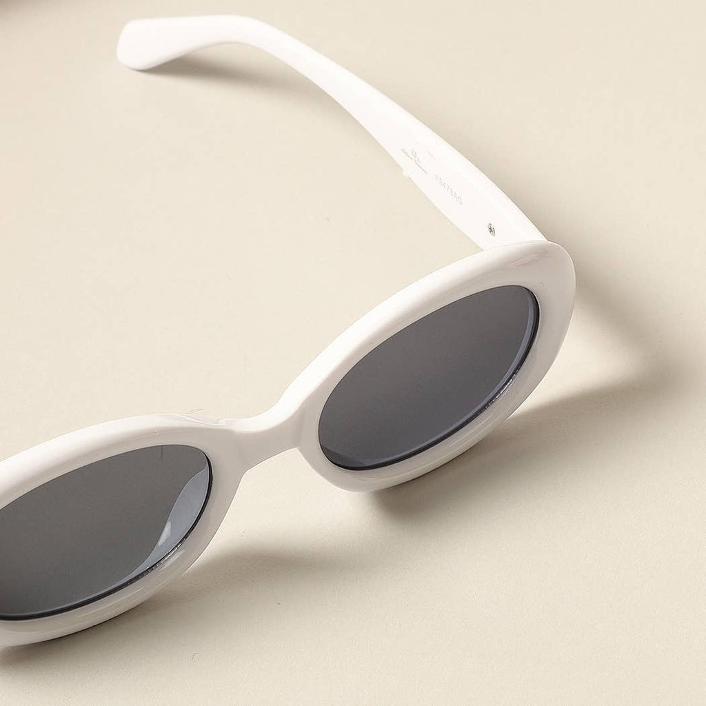 Women's Trendy Oval Glitter Sunglasses