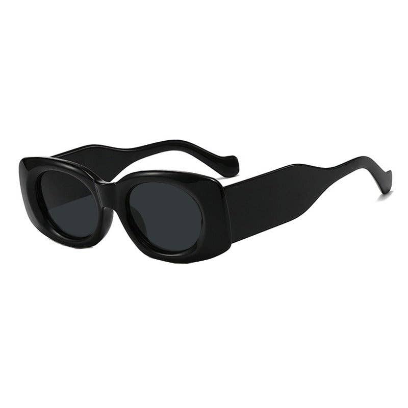 Fashion Rectangle Leopard Print Sunglasses for Women