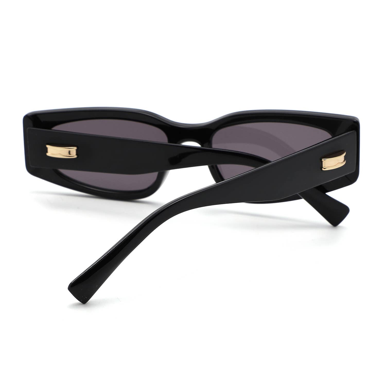 Slim Rectangle Thick Frame Narrow Fashion Sunglasses