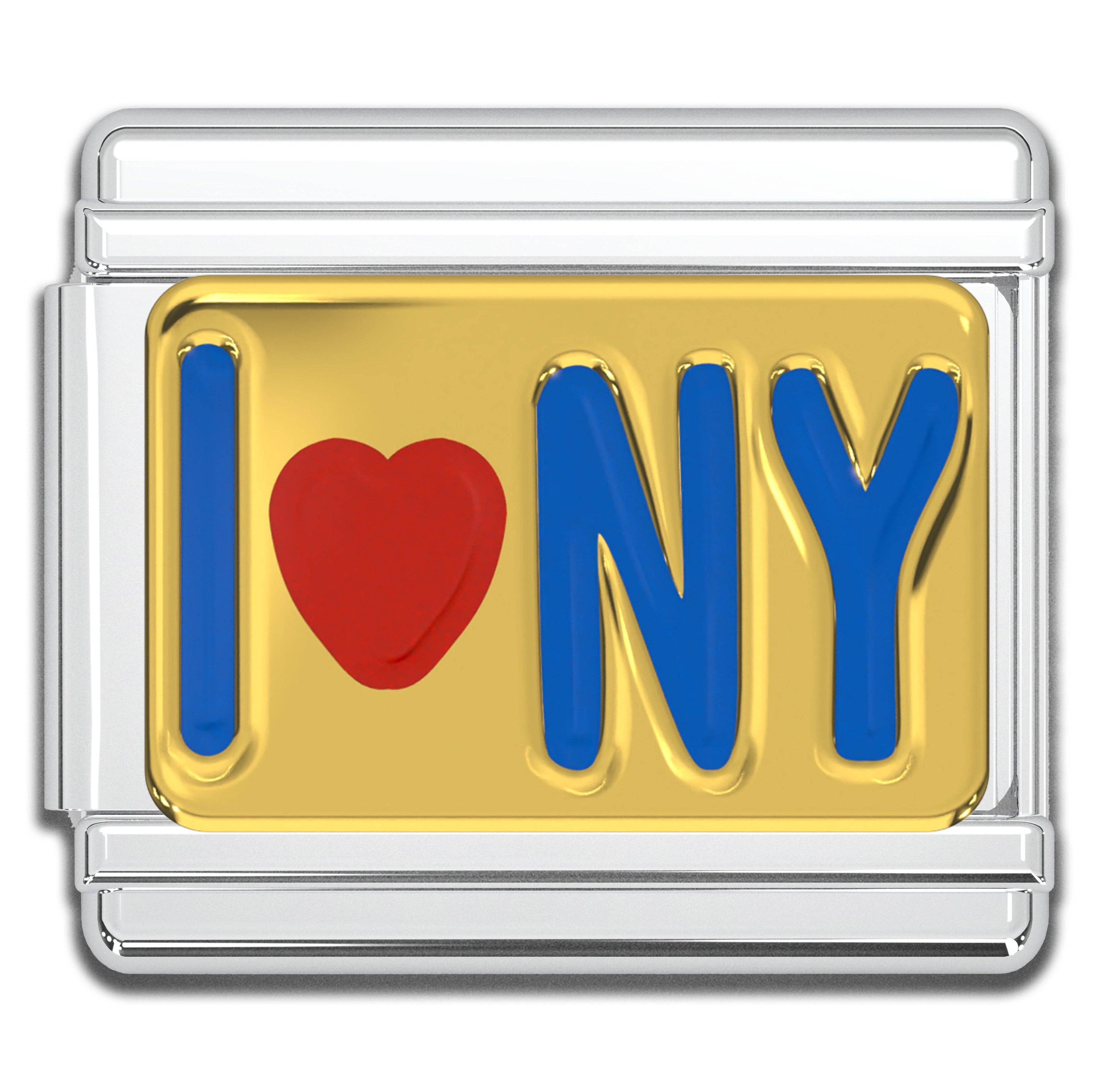Italian Bracelet Charm - I LOVE NY 9mm Links