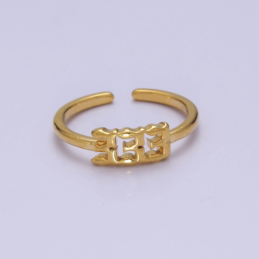 Gold/Silver Number Minimalist Casual Open Ring O2047~O2064