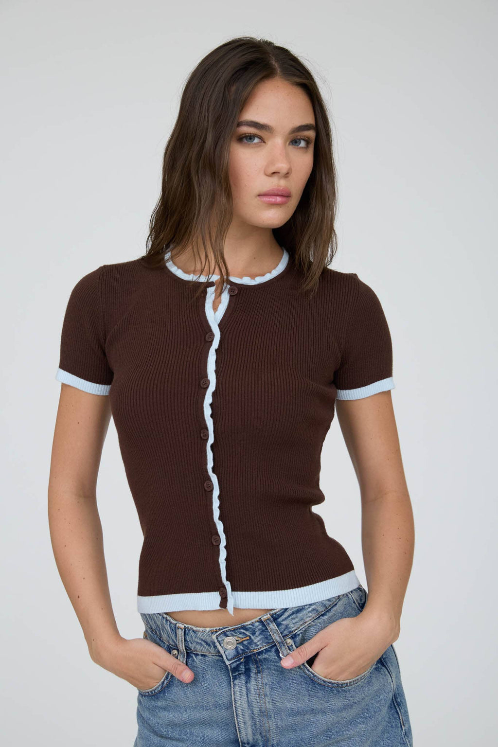 Library Date Short Sleeve Cardigan
