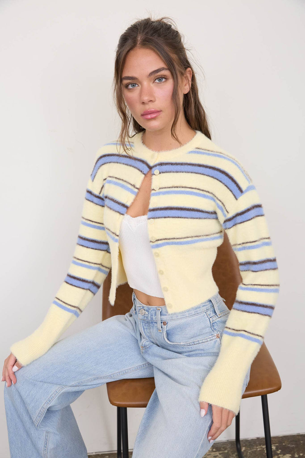 Sunny Sunday Fuzzy Cardigan