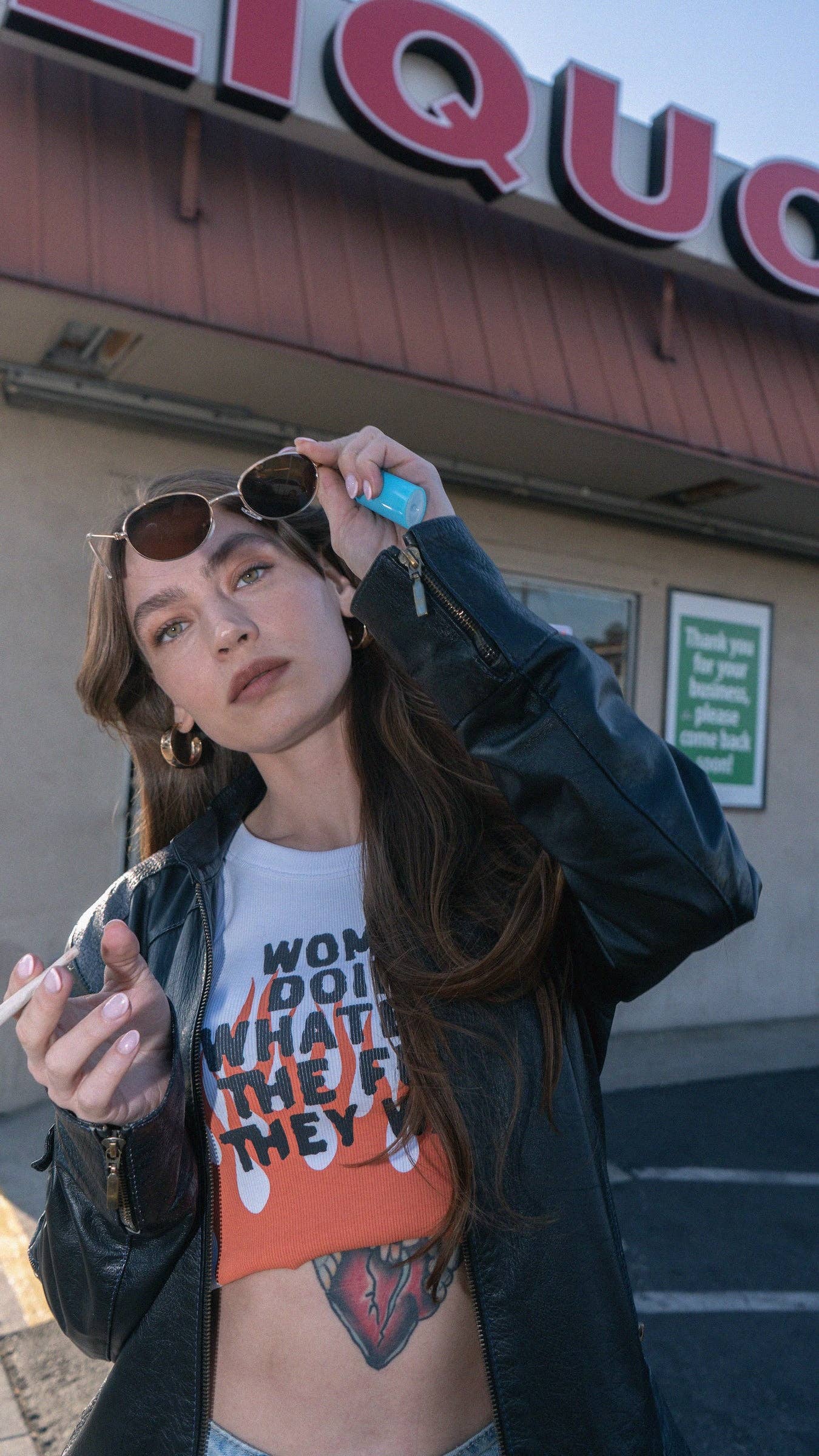 Women Doing Whatever Flame Crop Tank