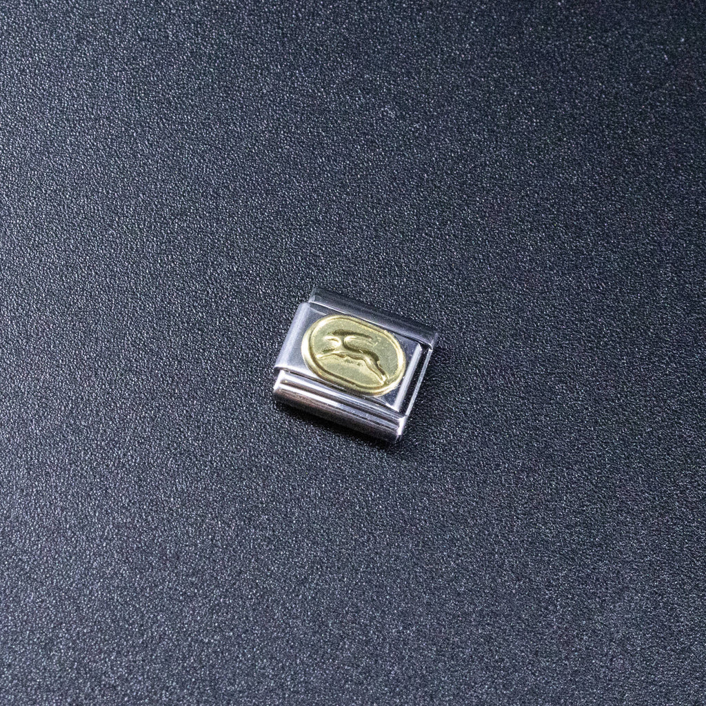 Italian Charms - Capricorn Zodiac, 9mm Gold Bracelet Links