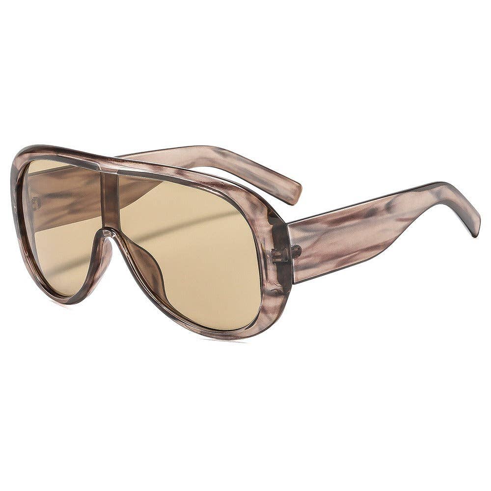 Trendy Oversized Sunglasses for Women with Geometric Design