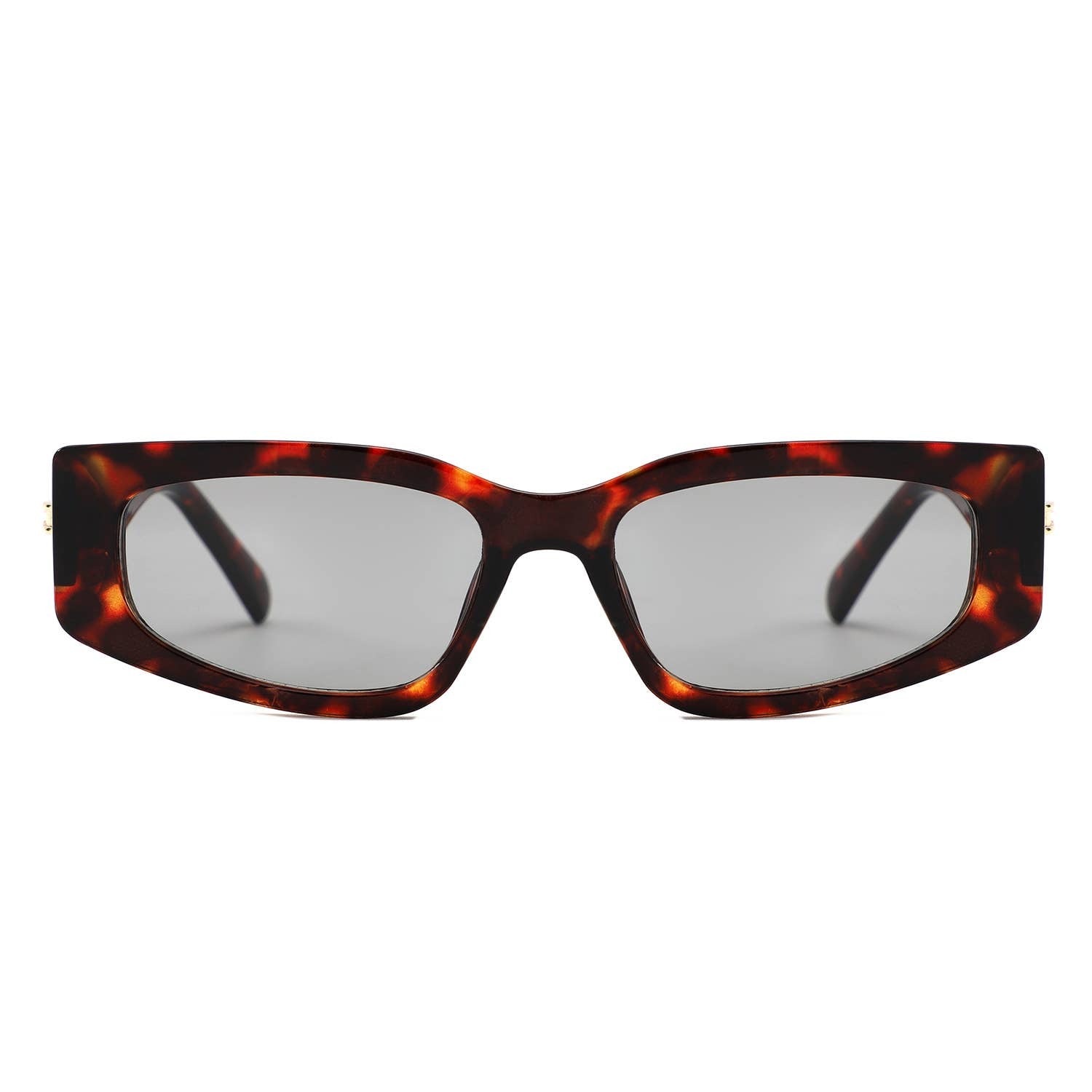Slim Rectangle Thick Frame Narrow Fashion Sunglasses