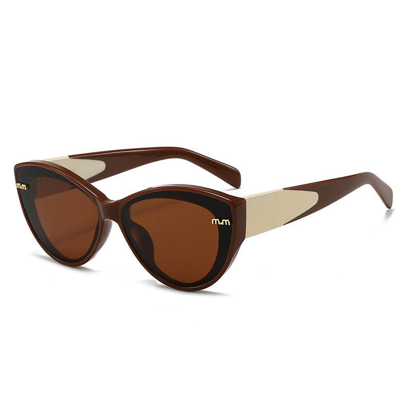 Vintage Cat Eye Sunglasses Chic Butterfly Frame UV400 Protection