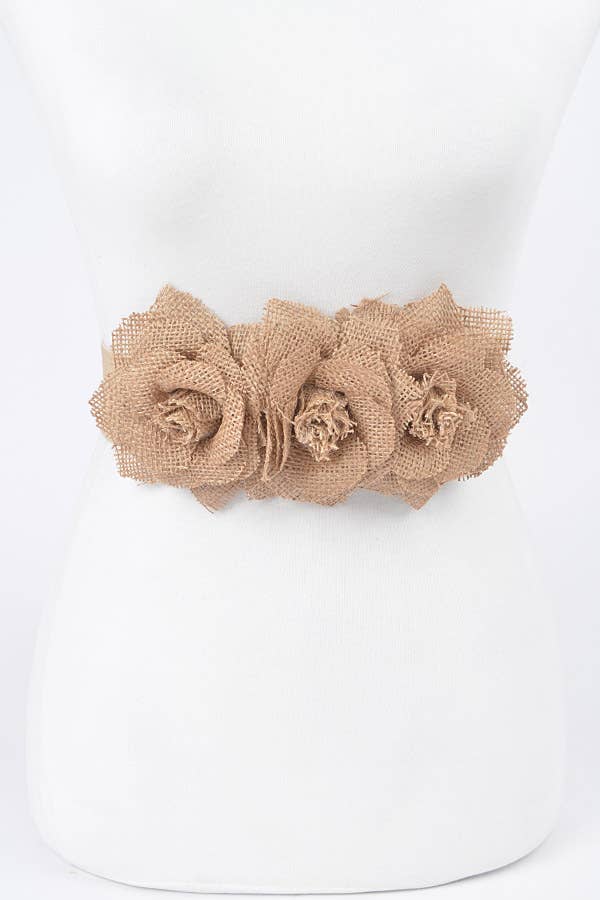 Linnen Flowers Elastic Belt