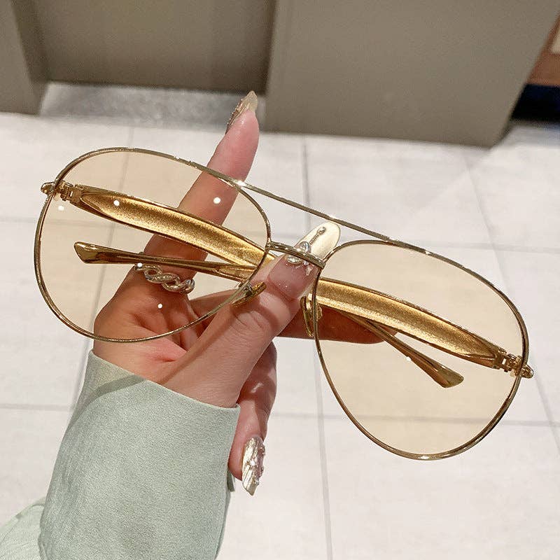 Trendy Metal Frame Retro Sunglasses for Women