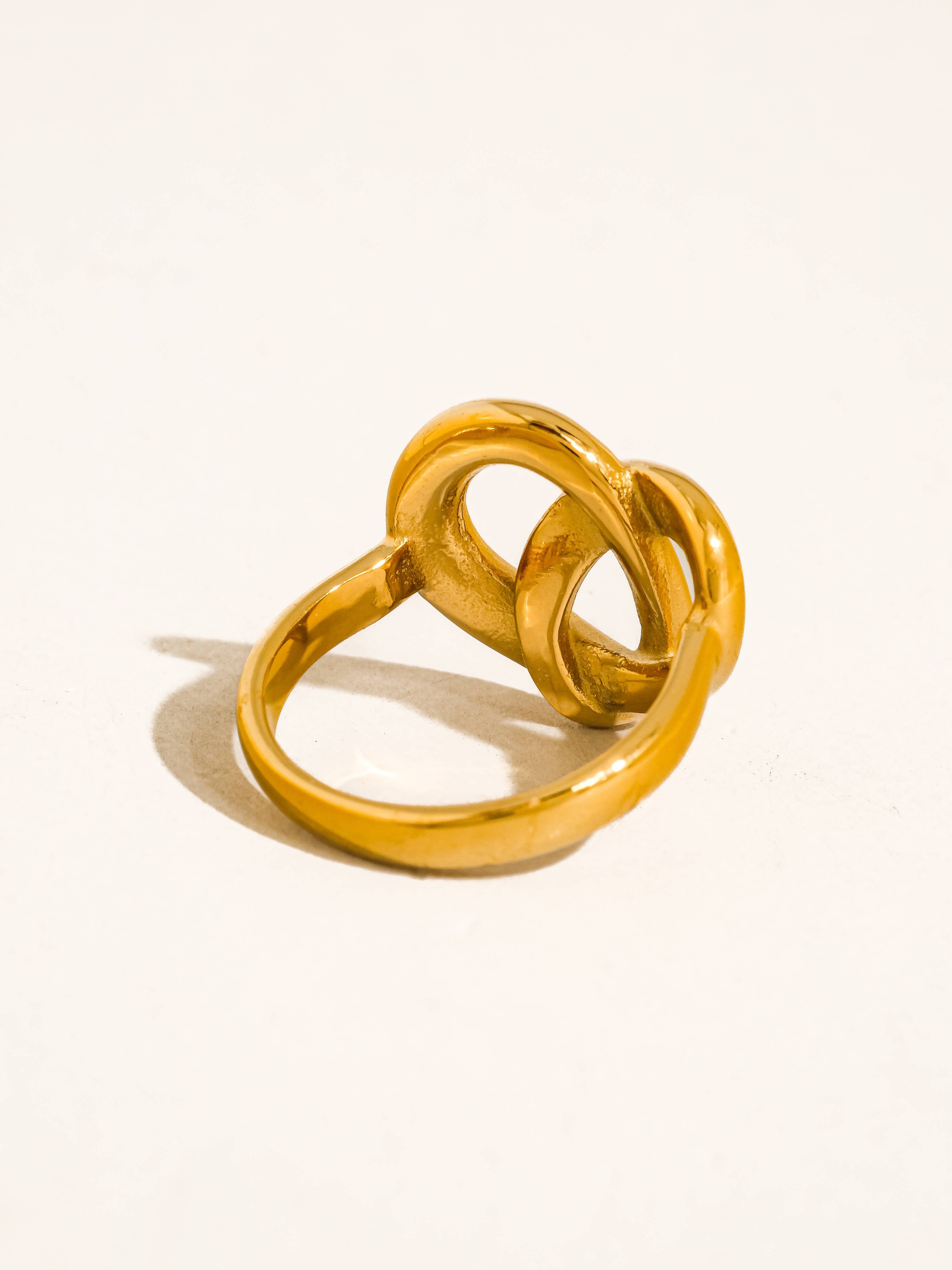Bretzelle 18K Gold Non-Tarnish Knot Statement Ring