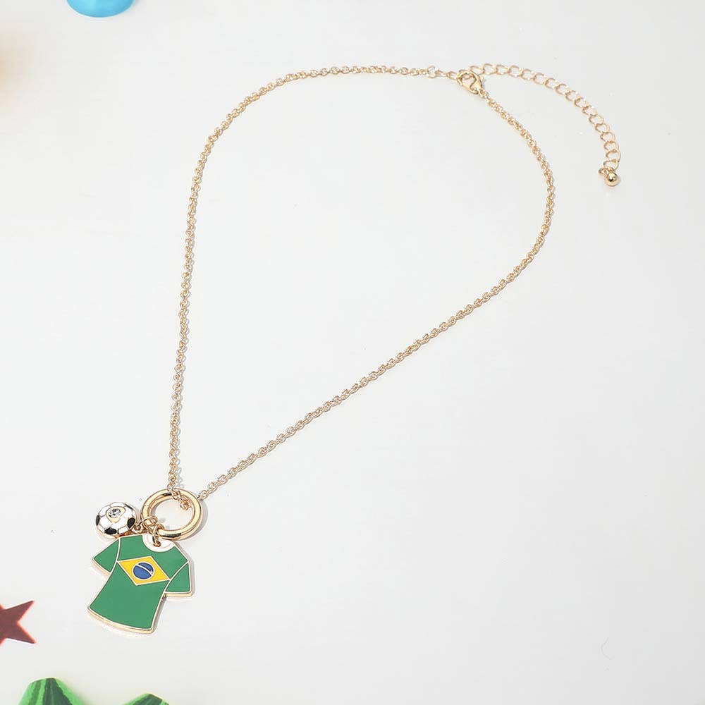 World Cup Soccer Jersey Necklace