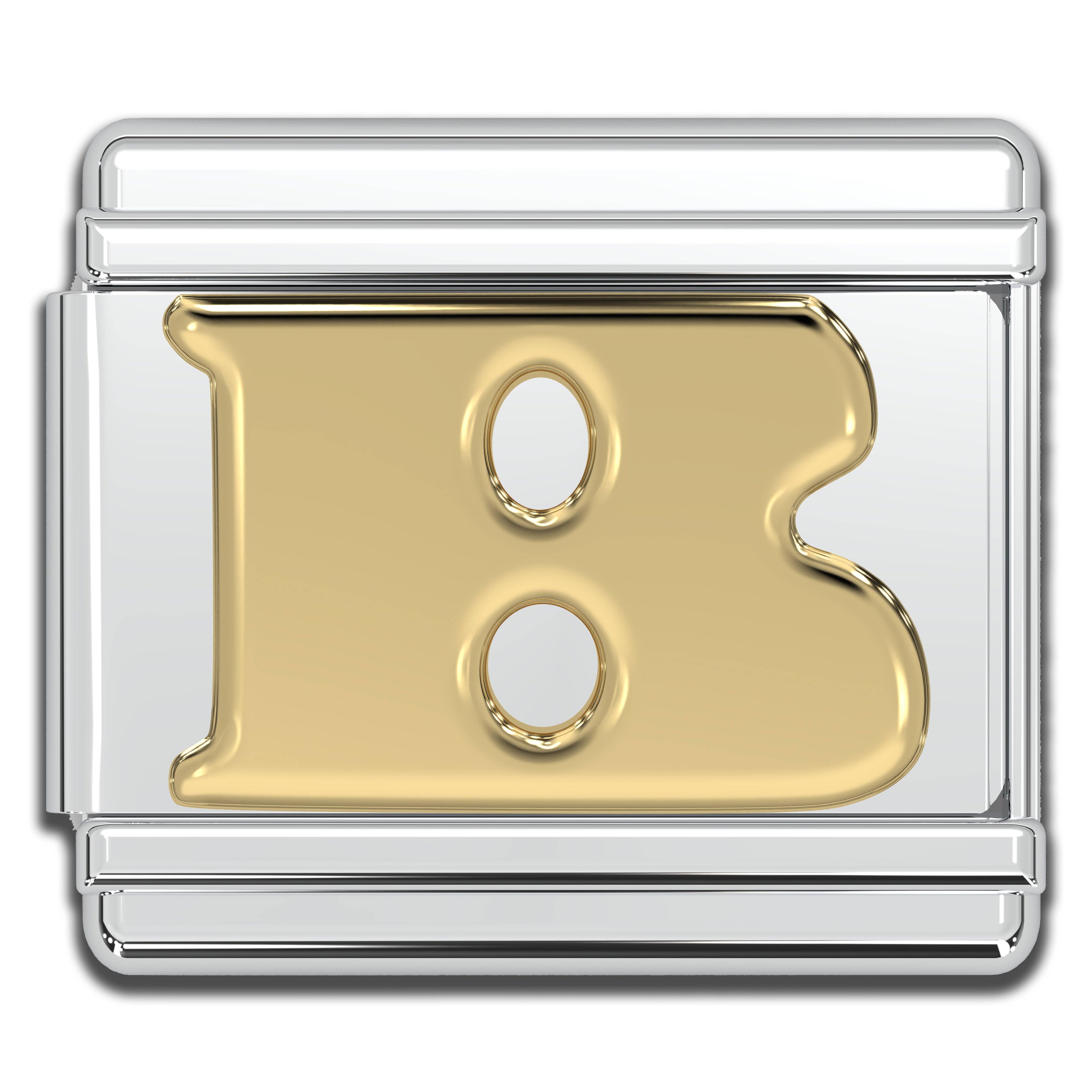 Italian Charm Letters A-Z - 9mm Gold Bracelet Charms