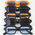 Simple Tinted Geometric Cut Sunglasses