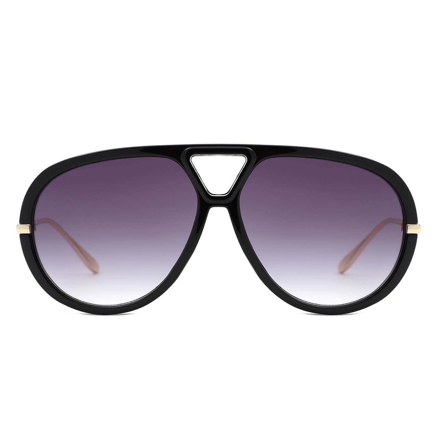 Retro Double Bridge Bold Fashion Aviator Sunglasses
