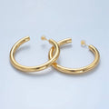 24K Gold Filled 50mm Minimalist Hoops | AD715 AD716