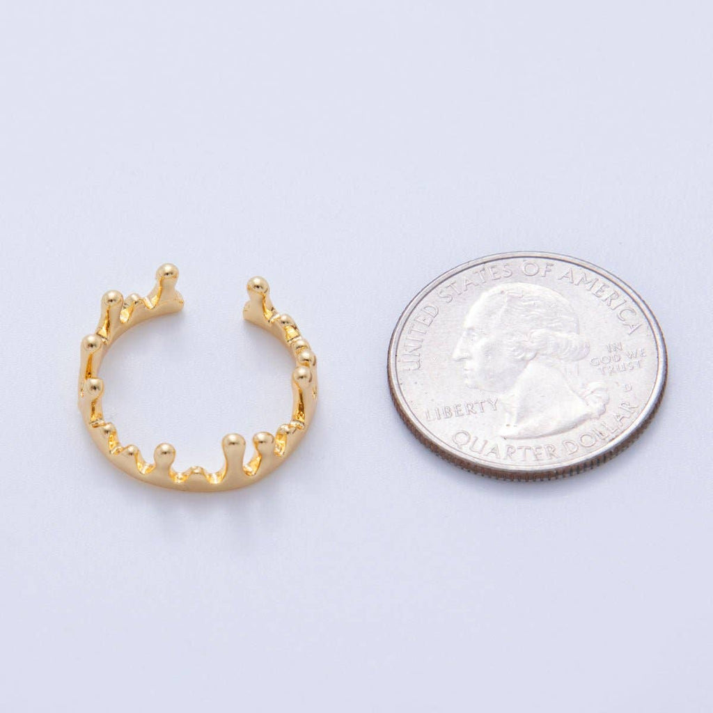 18K Gold Filled Minimalist Molten Drip Ring | O1734