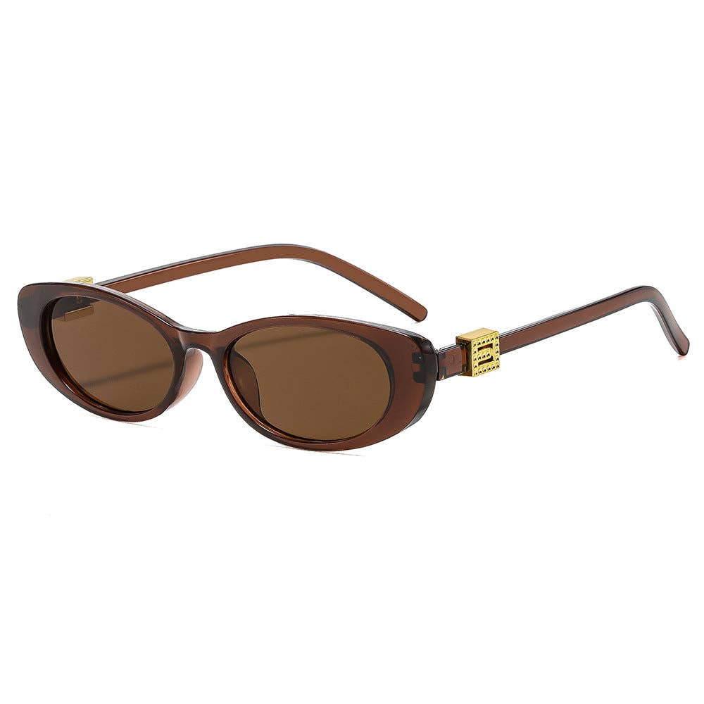 Oval Frame Cat Eye Sunglasses for Women Stylish Fashion Shades
