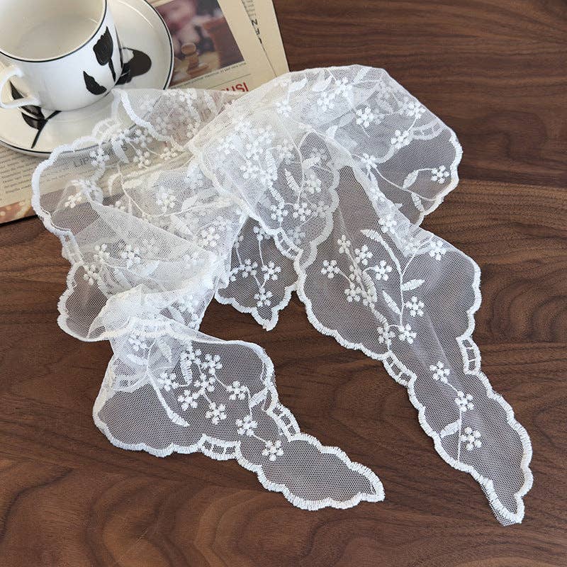 Vintage Floral Lace Headscarf for Women - Cute Travel Accessories